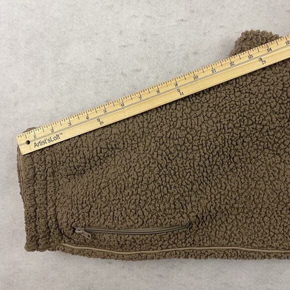 Skims Desert Teddy Track Pants Womens Small Brown Sherpa High Pile Fleece - Picture 6 of 11